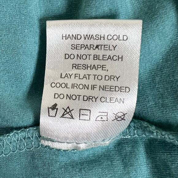 Sigrid Olsen Signature Womens Tunic Top L Teal Blue Bamboo Blend Relaxed Fit - Picture 6 of 6